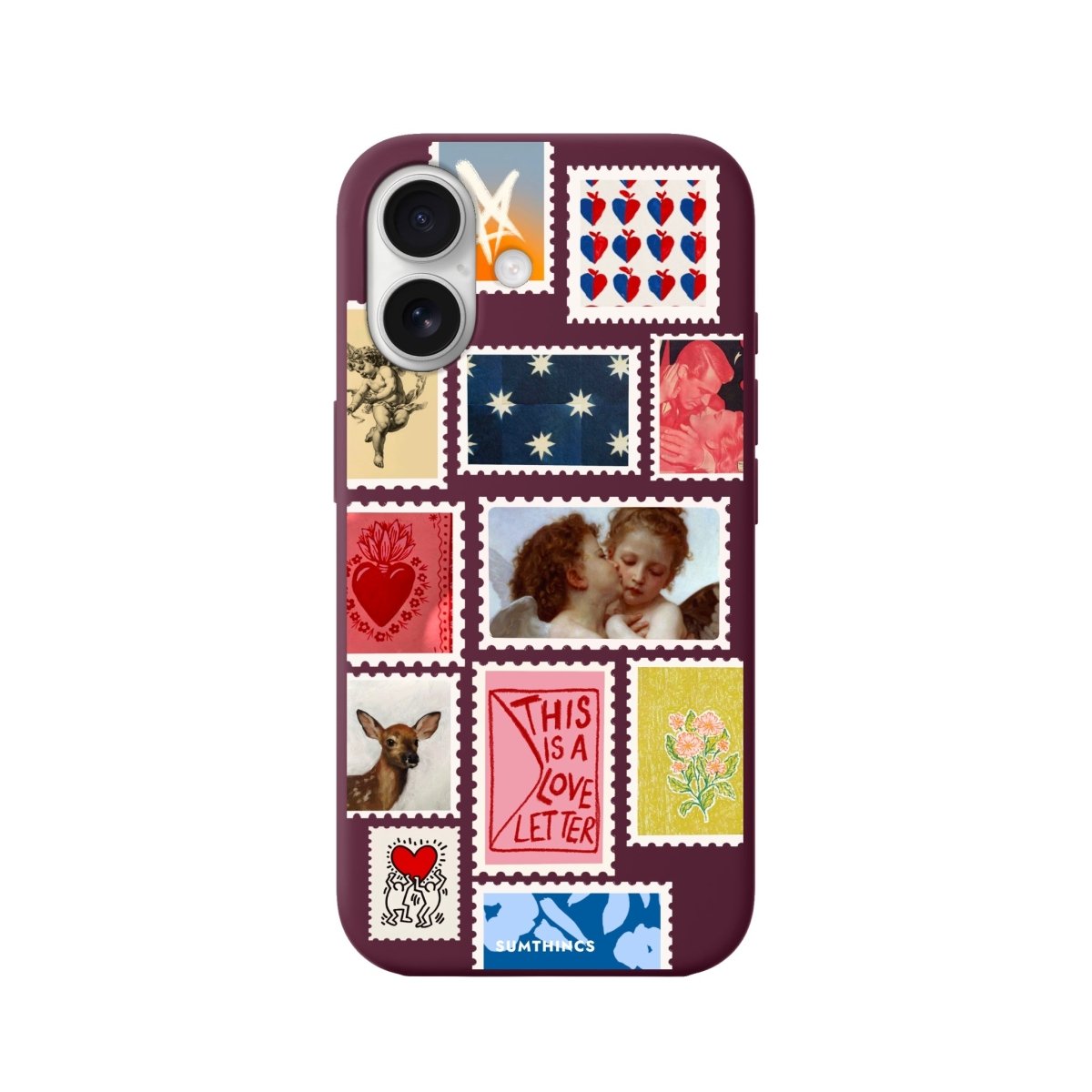 iPhone 16 Love Letter Premium Telefon Kılıfı Bordo - SUMTHINCS