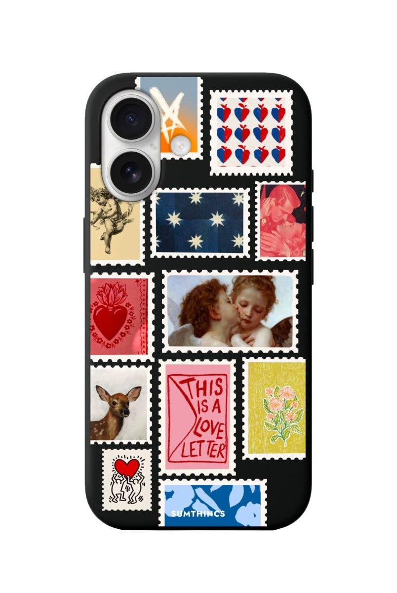 iPhone 16 Love Letter Premium Telefon Kılıfı Siyah - SUMTHINCS