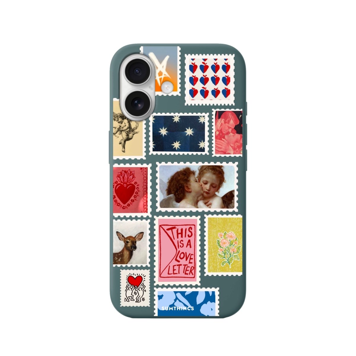 iPhone 16 Love Letter Premium Telefon Kılıfı Kaktüs Yeşili - SUMTHINCS