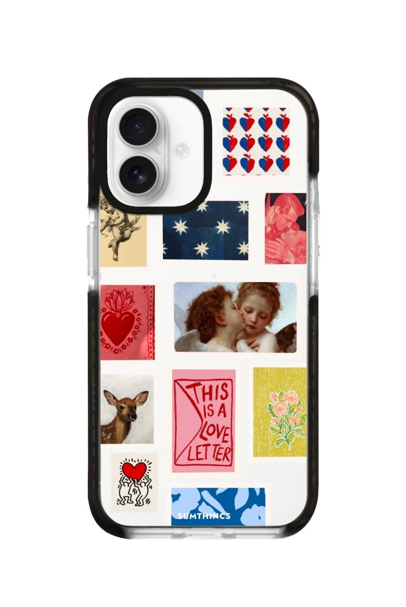 iPhone 16 Love Letter Procase Şeffaf Telefon Kılıfı Siyah Şeffaf - SUMTHINCS