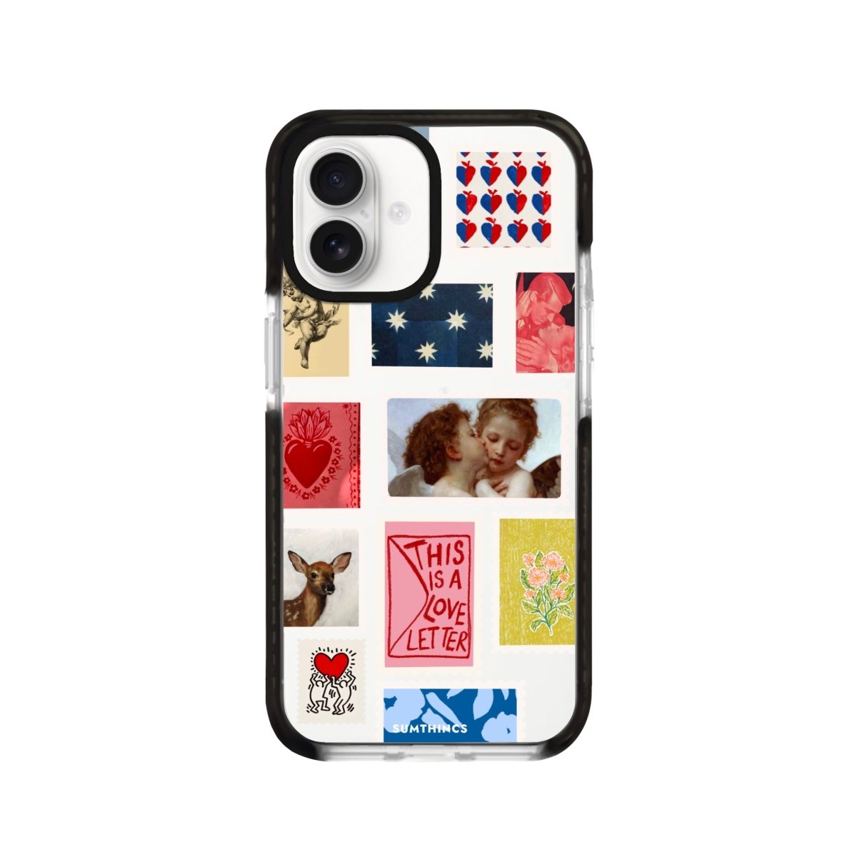 iPhone 16 Love Letter Procase Şeffaf Telefon Kılıfı Siyah Şeffaf - SUMTHINCS