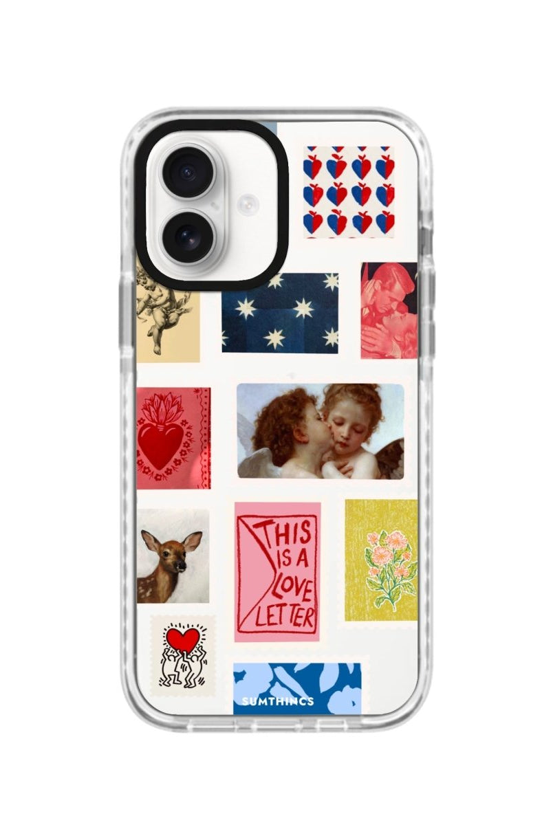 iPhone 16 Love Letter Procase Şeffaf Telefon Kılıfı Beyaz Şeffaf - SUMTHINCS