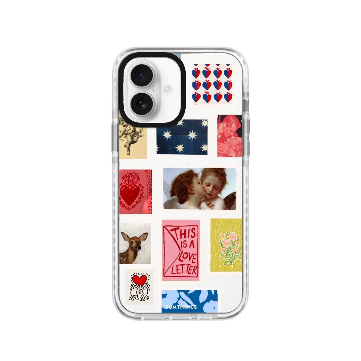 iPhone 16 Love Letter Procase Şeffaf Telefon Kılıfı Beyaz Şeffaf - SUMTHINCS