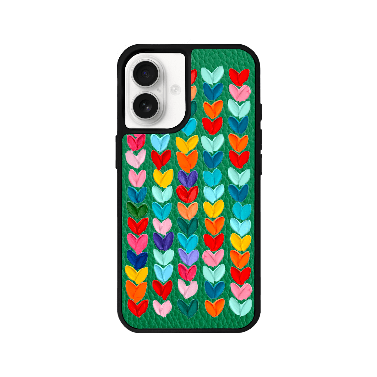 iPhone 16 Lovestorm Leather Vegan Deri Telefon Kılıfı Yeşil - SUMTHINCS