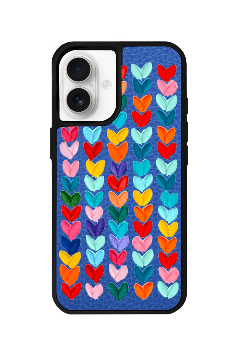 iPhone 16 Lovestorm Leather Vegan Deri Telefon Kılıfı Mavi - SUMTHINCS