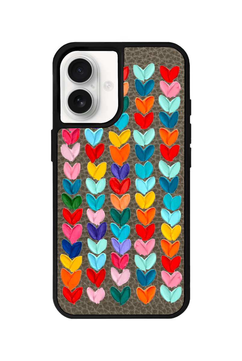 iPhone 16 Lovestorm Leather Vegan Deri Telefon Kılıfı Haki - SUMTHINCS