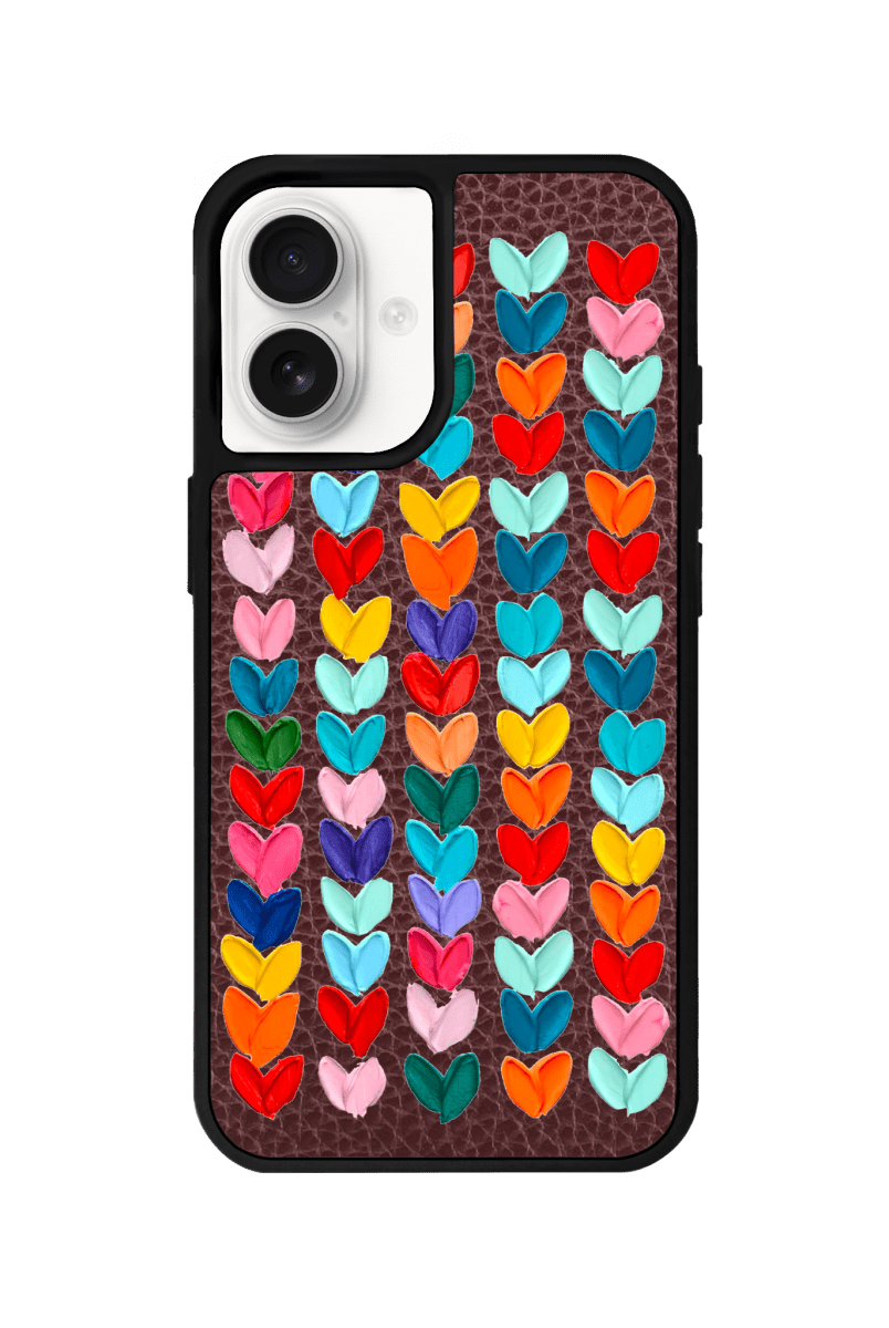 iPhone 16 Lovestorm Leather Vegan Deri Telefon Kılıfı Bordo - SUMTHINCS