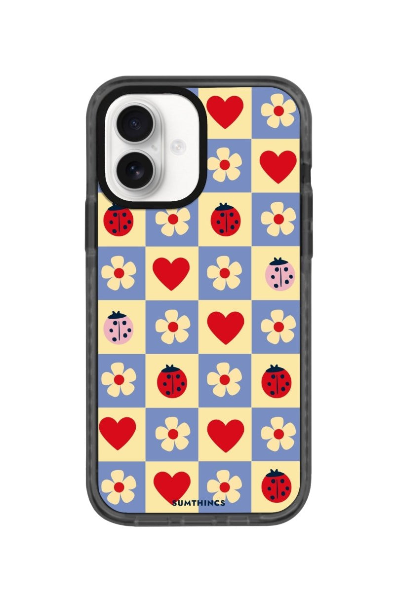 iPhone 16 LuckyPatch Procase Şeffaf Telefon Kılıfı Antrasit - SUMTHINCS