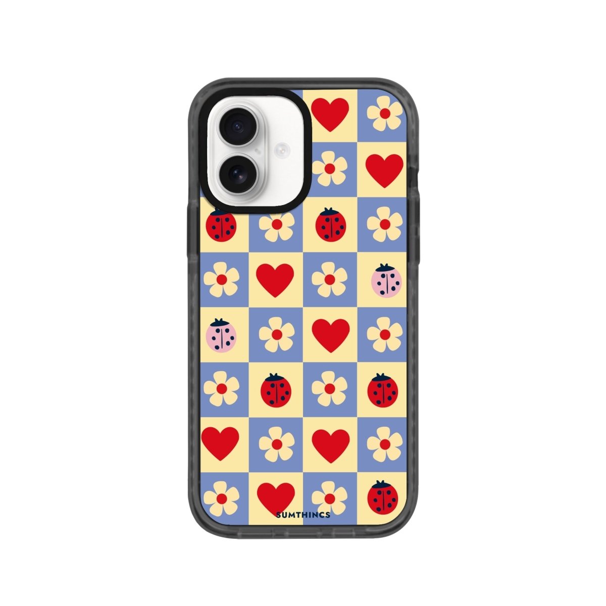 iPhone 16 LuckyPatch Procase Şeffaf Telefon Kılıfı Antrasit - SUMTHINCS