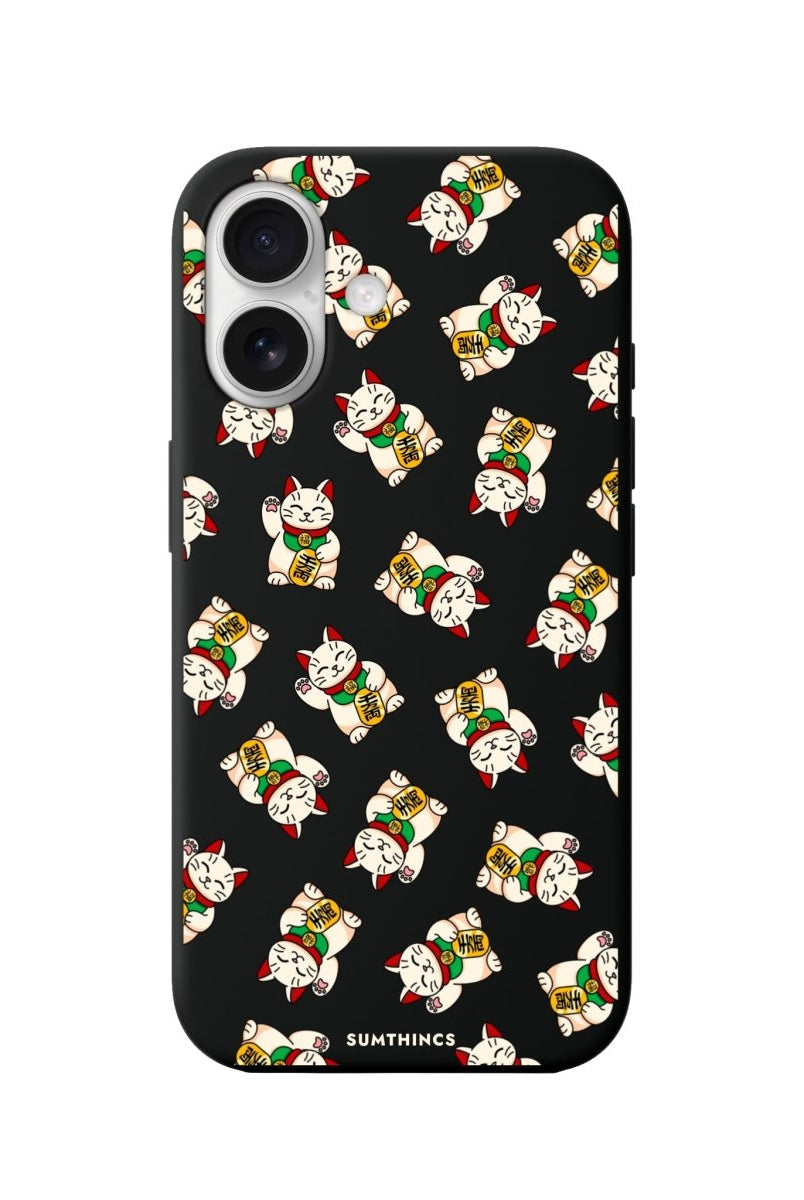 iPhone 16 Maneki Neko Premium Telefon Kılıfı Siyah - SUMTHINCS