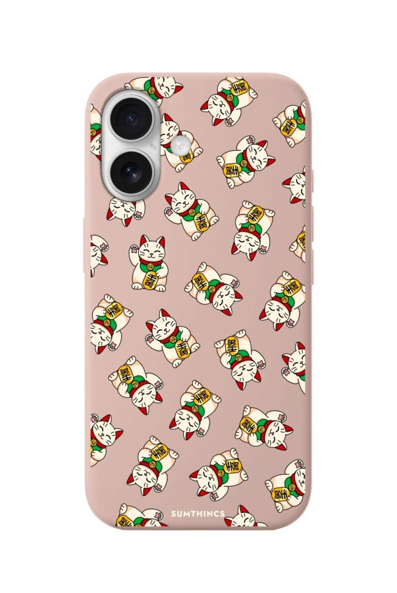 iPhone 16 Maneki Neko Premium Telefon Kılıfı Bej - SUMTHINCS