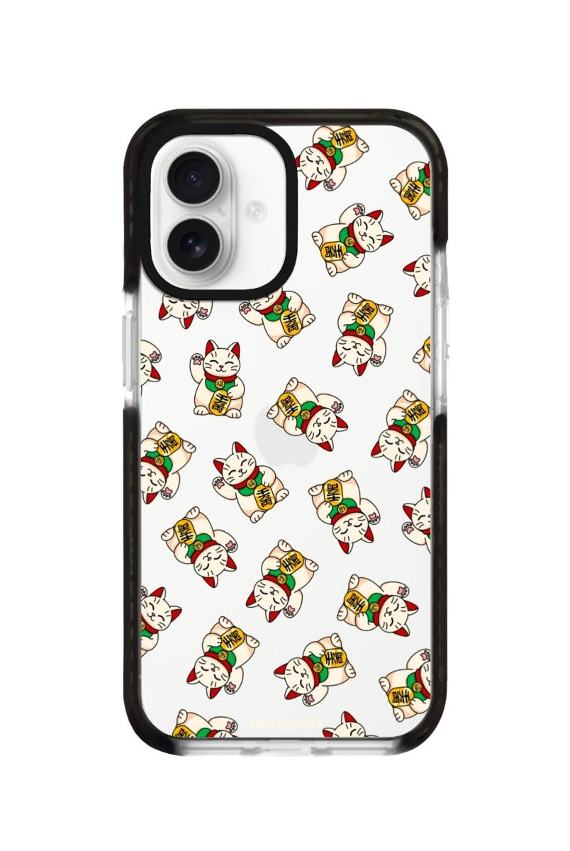 iPhone 16 Maneki Neko Procase Şeffaf Telefon Kılıfı Siyah Şeffaf - SUMTHINCS