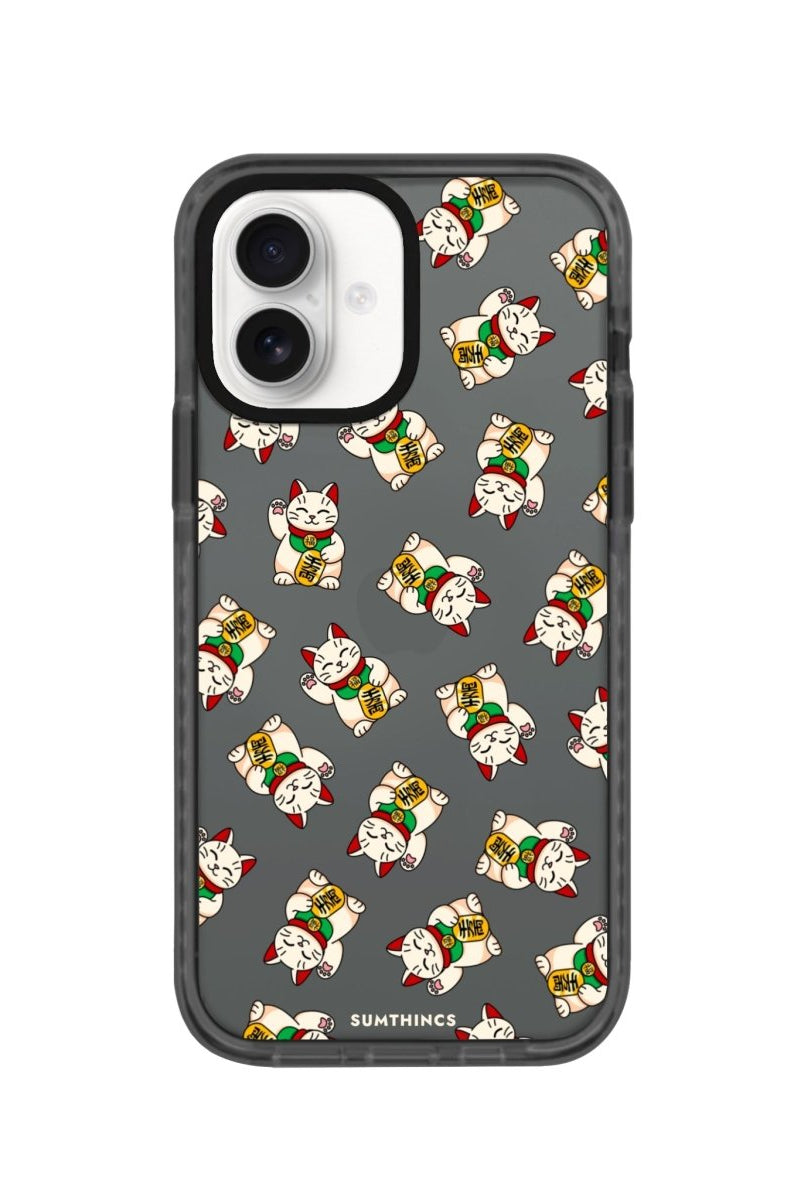 iPhone 16 Maneki Neko Procase Şeffaf Telefon Kılıfı Antrasit - SUMTHINCS