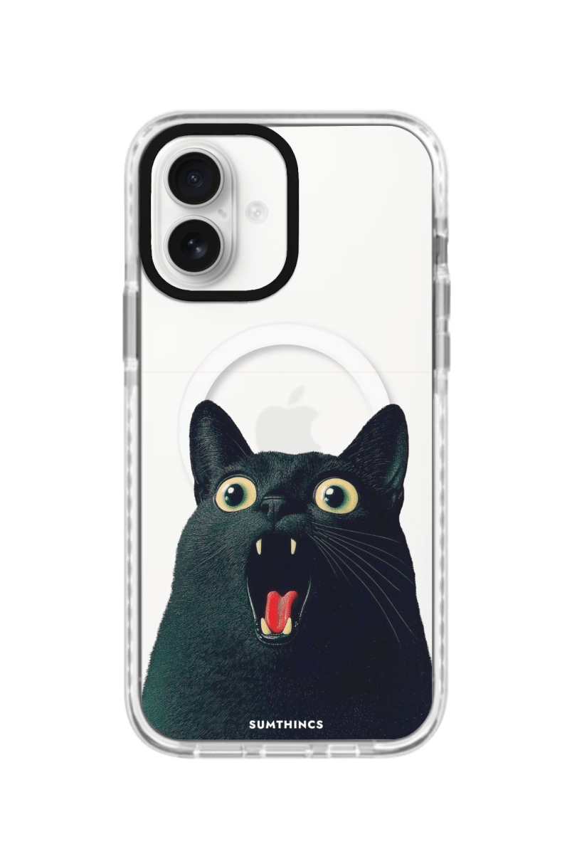 iPhone 16 Meoww Magsafe Procase Telefon Kılıfı Beyaz Şeffaf - SUMTHINCS