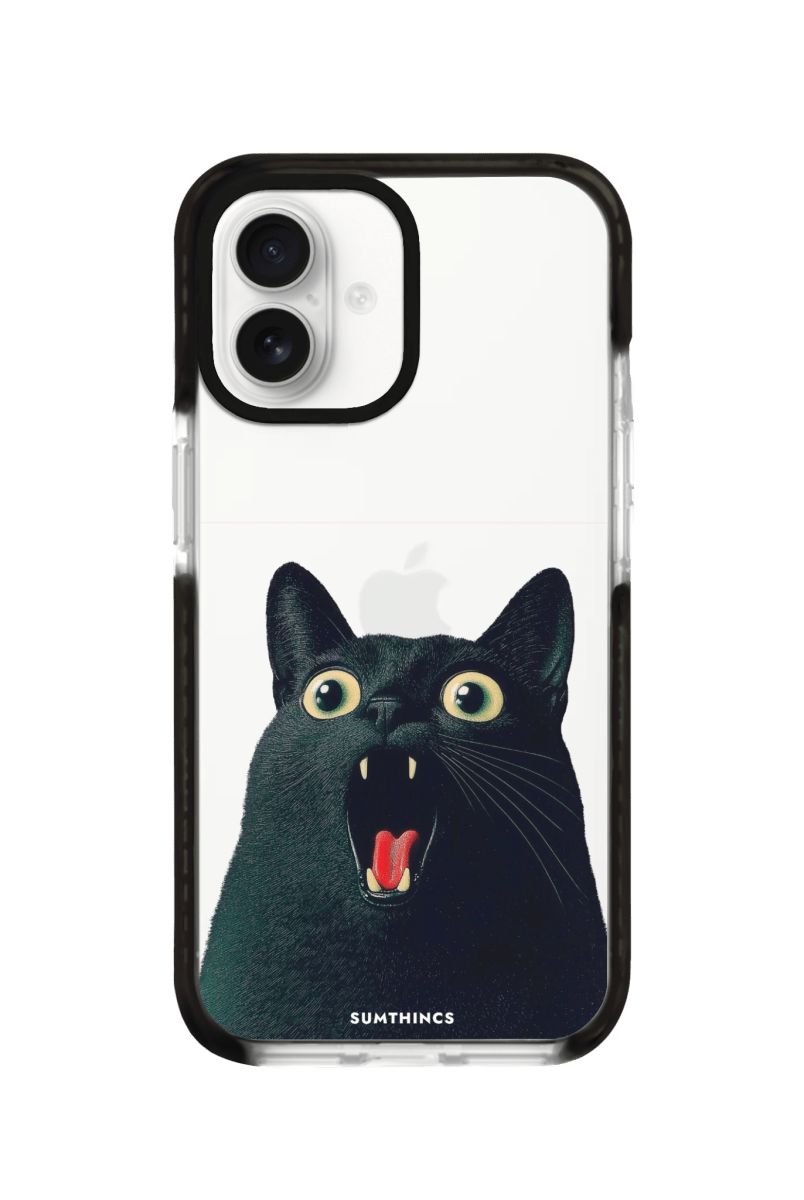 iPhone 16 Meoww Procase Telefon Kılıfı Siyah Şeffaf - SUMTHINCS