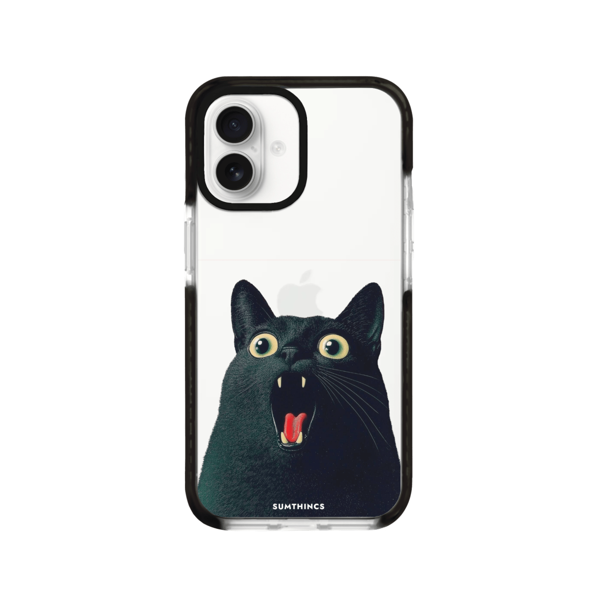 iPhone 16 Meoww Procase Telefon Kılıfı Siyah Şeffaf - SUMTHINCS