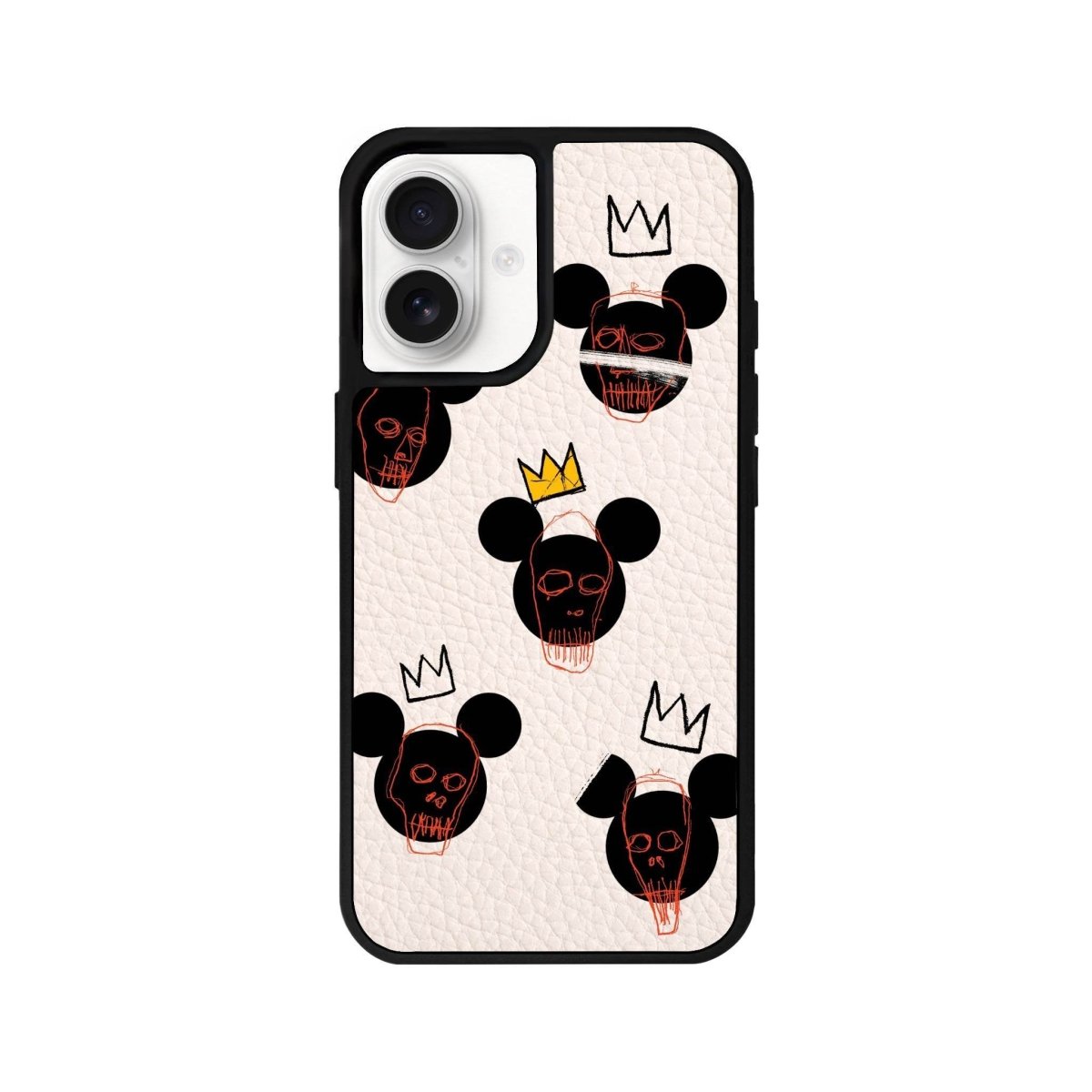 iPhone 16 Mickeys Midnight Leather Vegan Deri Telefon Kılıfı Bej - SUMTHINCS