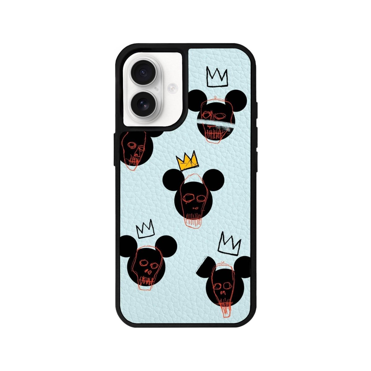 iPhone 16 Mickeys Midnight Leather Vegan Deri Telefon Kılıfı Açık Mavi - SUMTHINCS