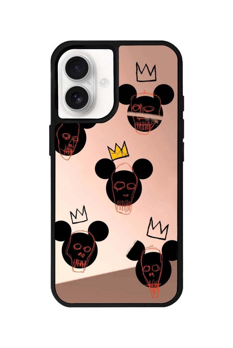 iPhone 16 Mickeys Midnight Mirror Aynalı Telefon Kılıfı Metalik Pembe - SUMTHINCS