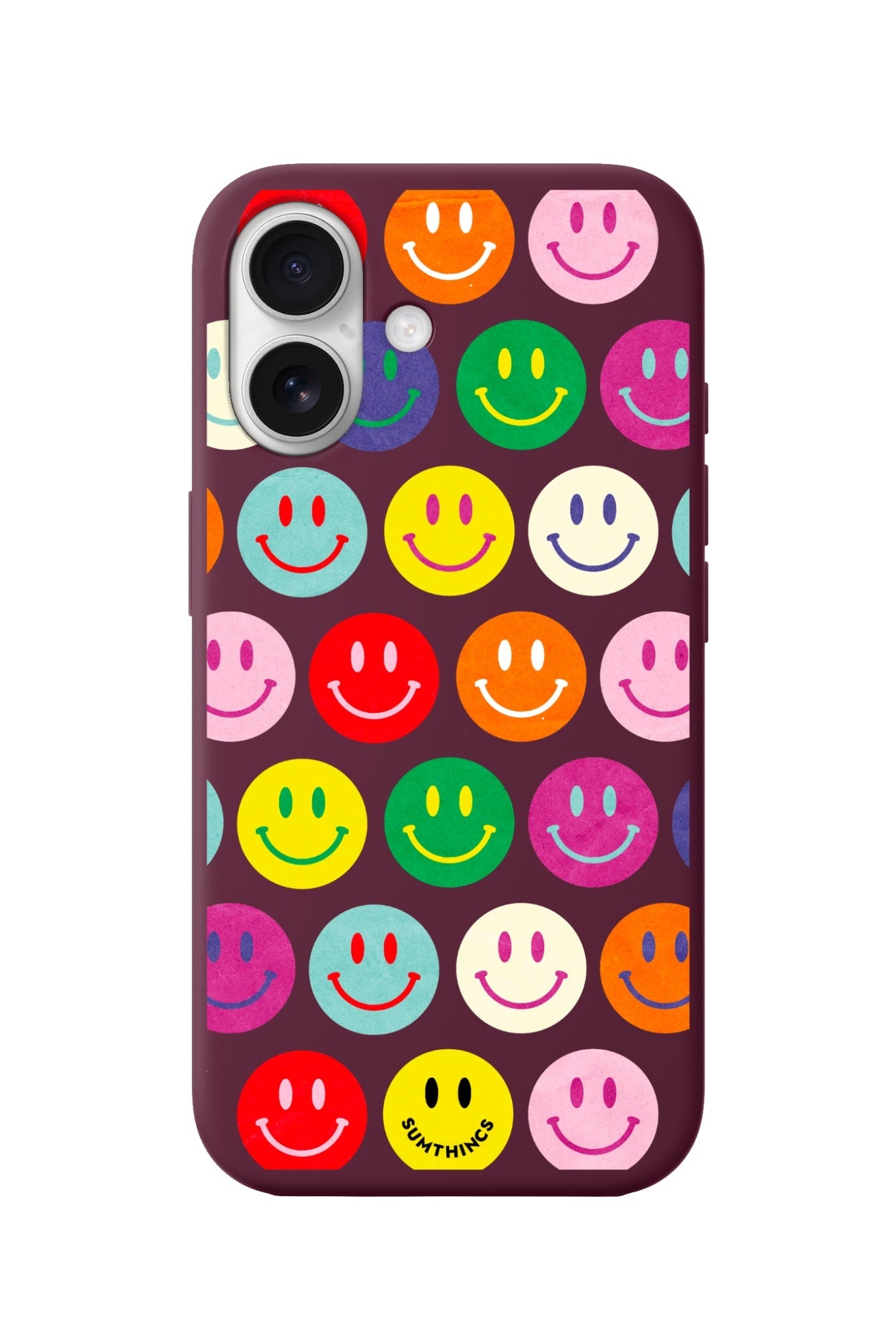 iPhone 16 Miles of Smiles Premium Telefon Kılıfı Bordo - SUMTHINCS