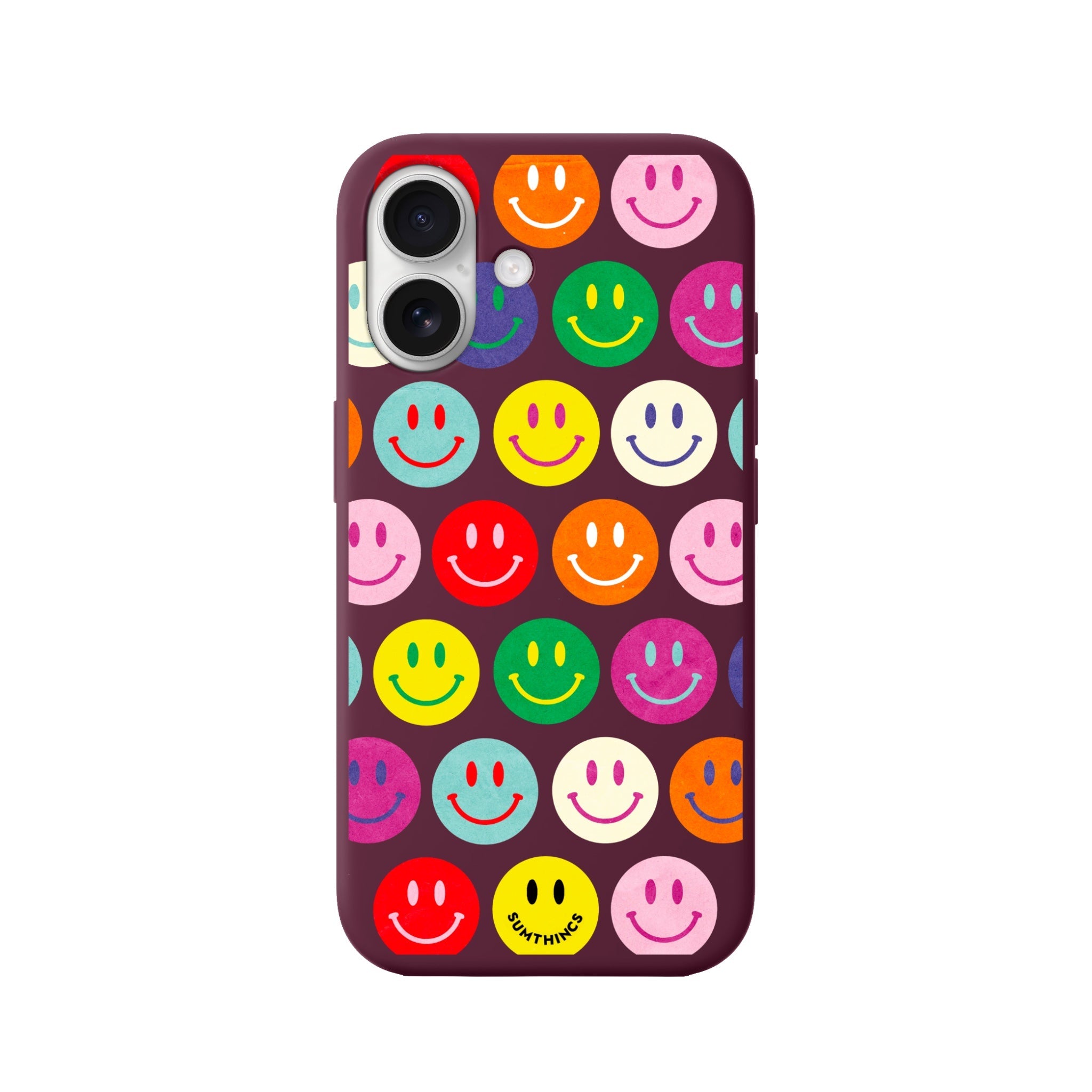 iPhone 16 Miles of Smiles Premium Telefon Kılıfı Bordo - SUMTHINCS