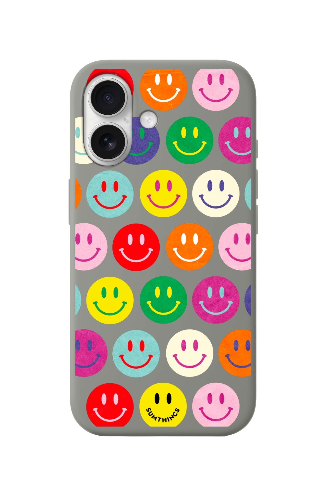 iPhone 16 Miles of Smiles Premium Telefon Kılıfı Gri - SUMTHINCS
