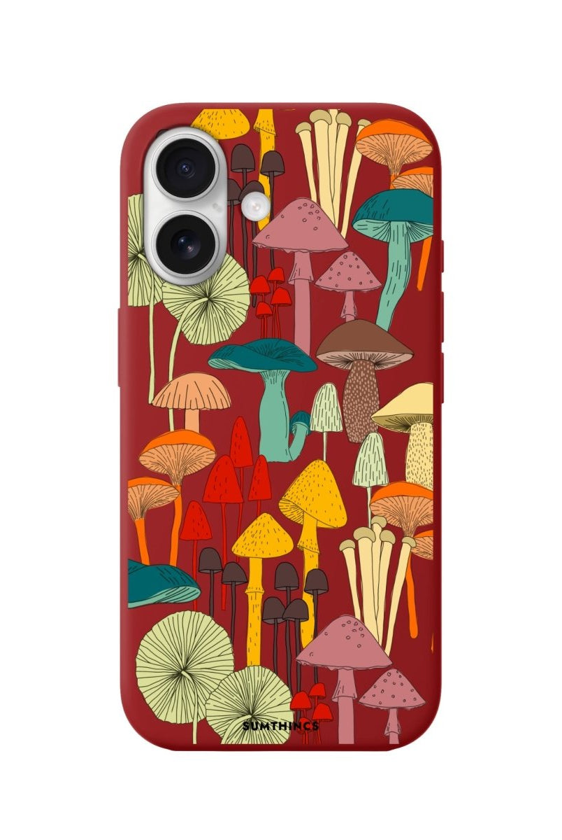 iPhone 16 Mushrooms Premium Telefon Kılıfı Kırmızı - SUMTHINCS