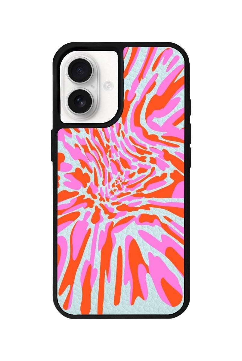 iPhone 16 Neon Dreams Leather Vegan Deri Telefon Kılıfı Açık Mavi - SUMTHINCS