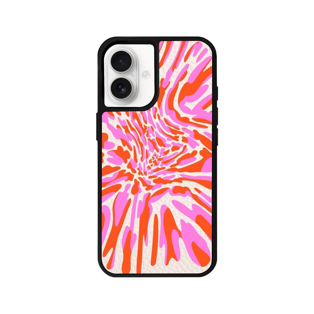 iPhone 16 Neon Dreams Leather Vegan Deri Telefon Kılıfı Bej - SUMTHINCS