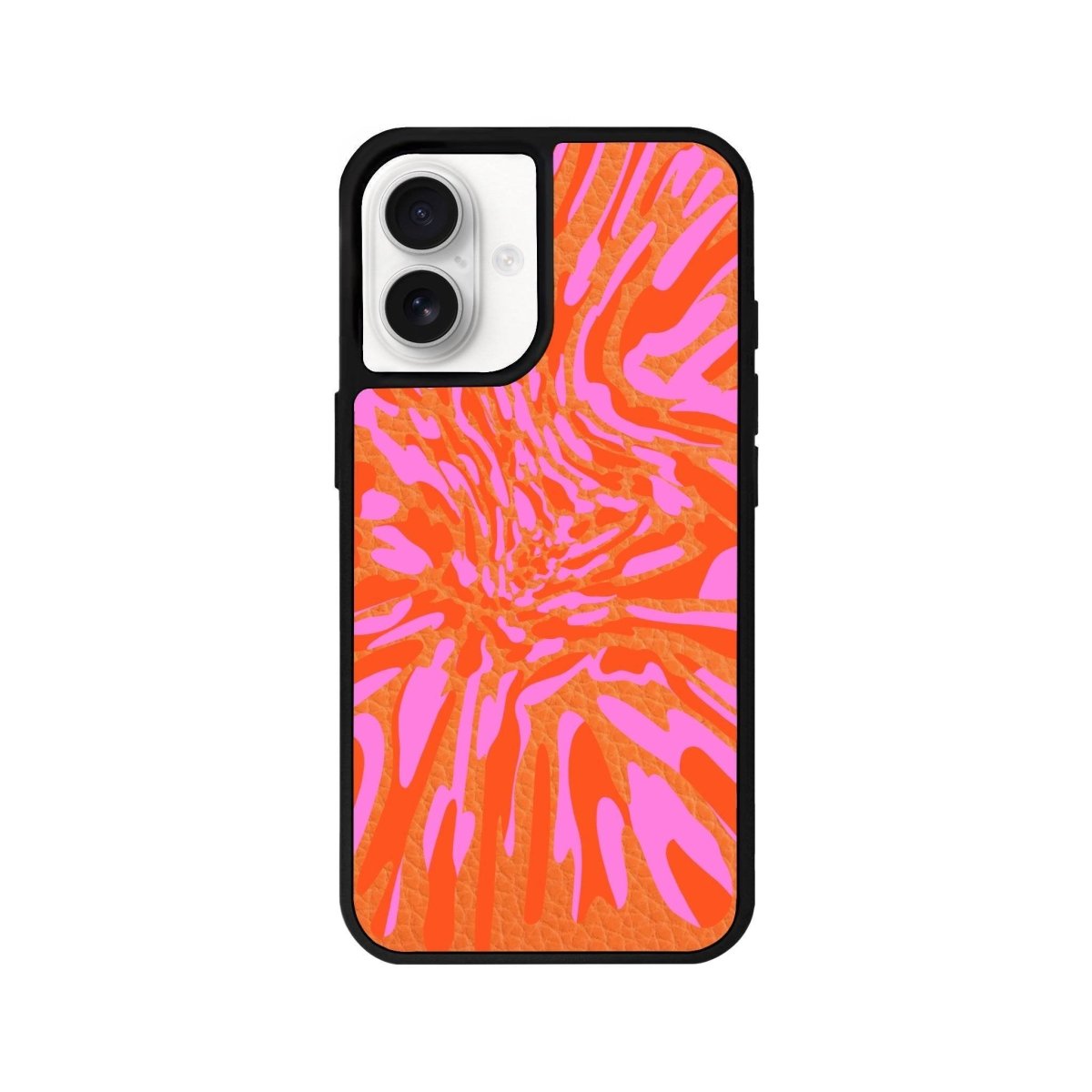 iPhone 16 Neon Dreams Leather Vegan Deri Telefon Kılıfı Turuncu - SUMTHINCS