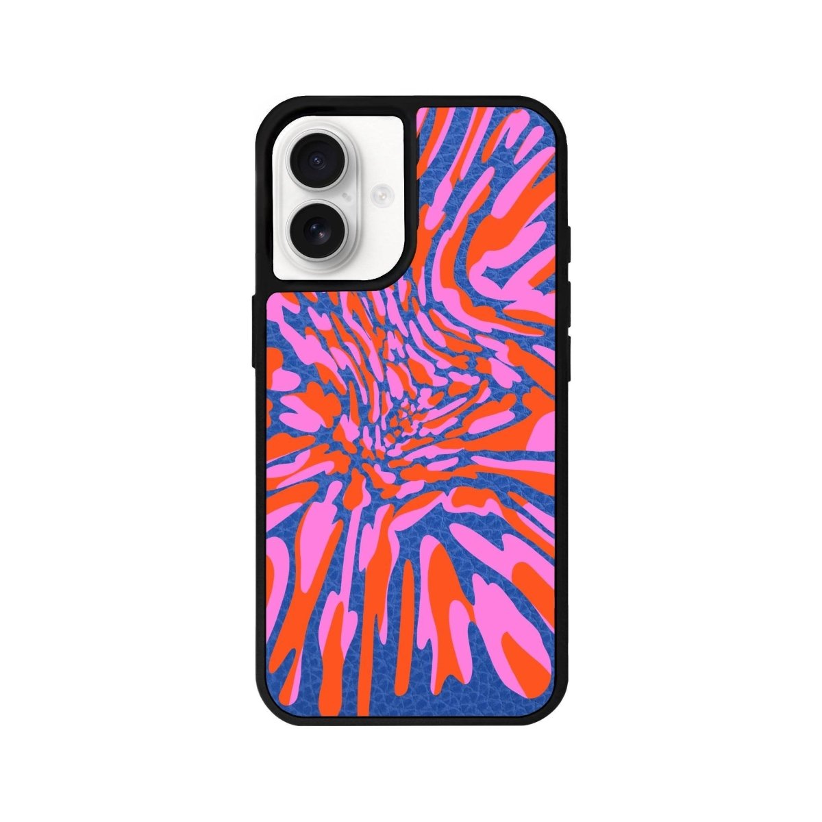 iPhone 16 Neon Dreams Leather Vegan Deri Telefon Kılıfı Mavi - SUMTHINCS