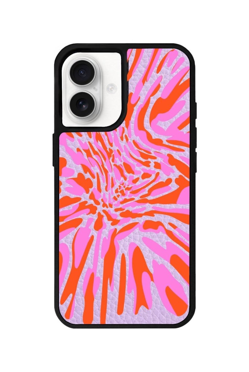 iPhone 16 Neon Dreams Leather Vegan Deri Telefon Kılıfı Lila - SUMTHINCS
