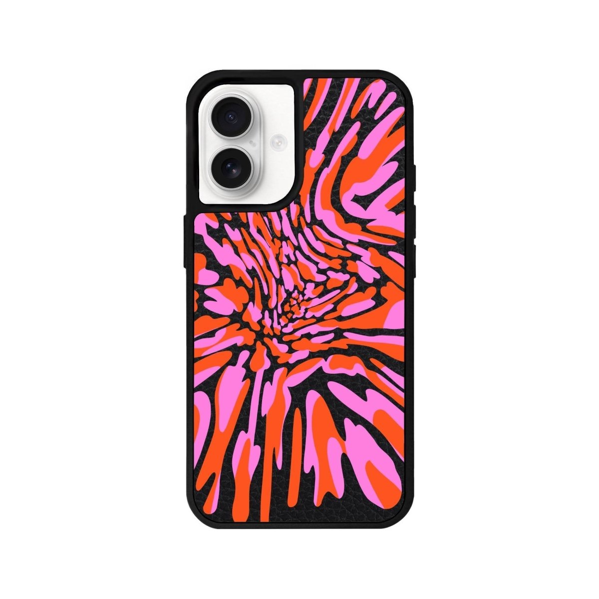 iPhone 16 Neon Dreams Leather Vegan Deri Telefon Kılıfı Siyah - SUMTHINCS