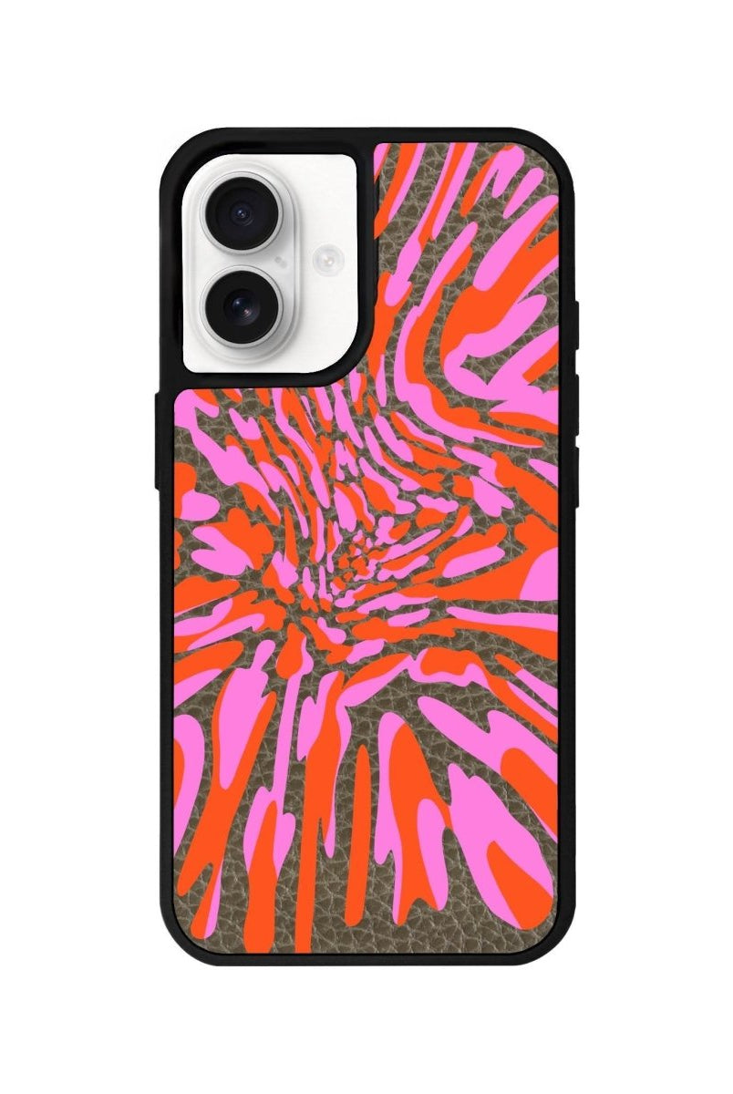 iPhone 16 Neon Dreams Leather Vegan Deri Telefon Kılıfı Haki - SUMTHINCS