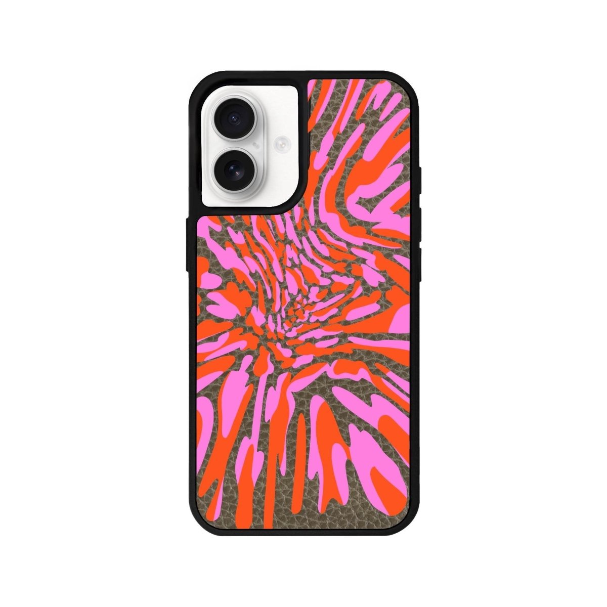 iPhone 16 Neon Dreams Leather Vegan Deri Telefon Kılıfı Haki - SUMTHINCS