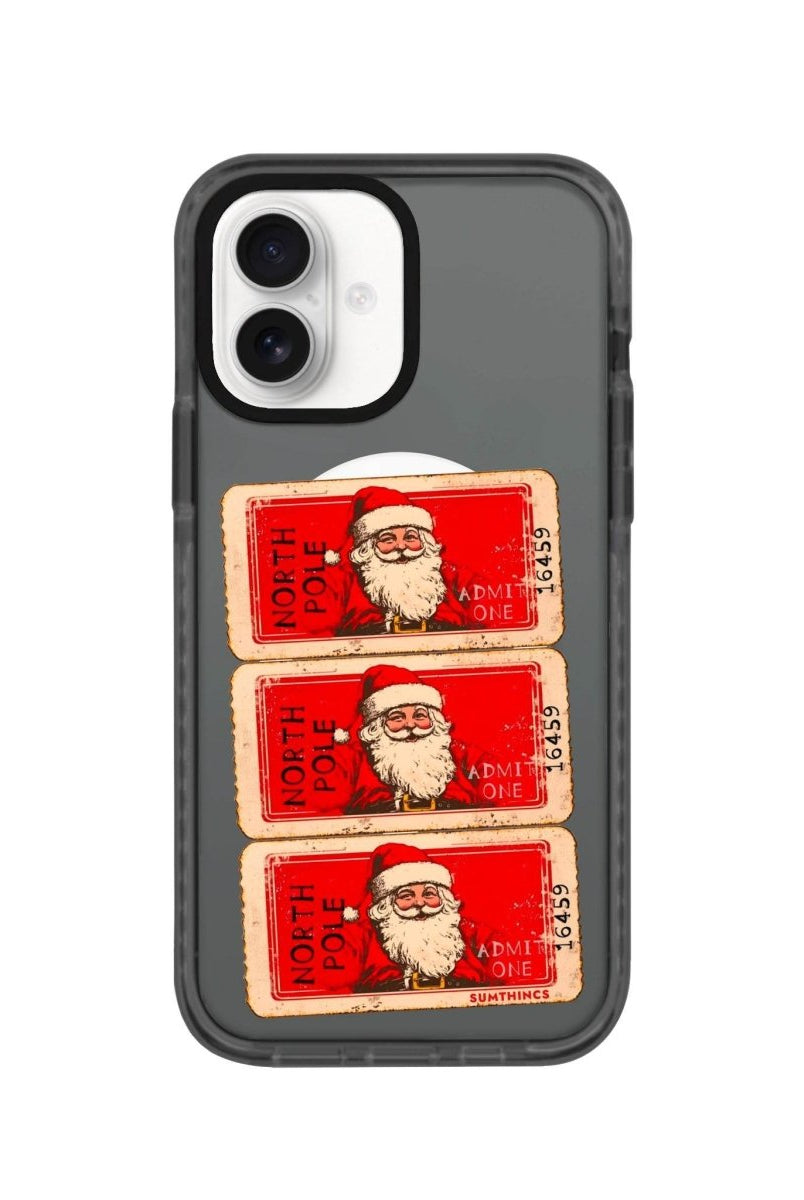 iPhone 16 Northpole Ticket Magsafe Procase Şeffaf Telefon Kılıfı Antrasit - SUMTHINCS