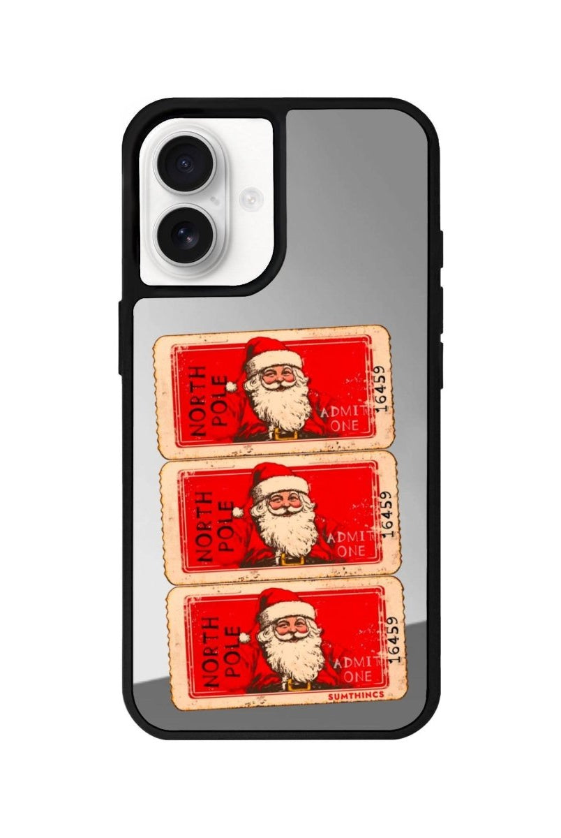 iPhone 16 Northpole Ticket Mirror Aynalı Telefon Kılıfı Gümüş - SUMTHINCS