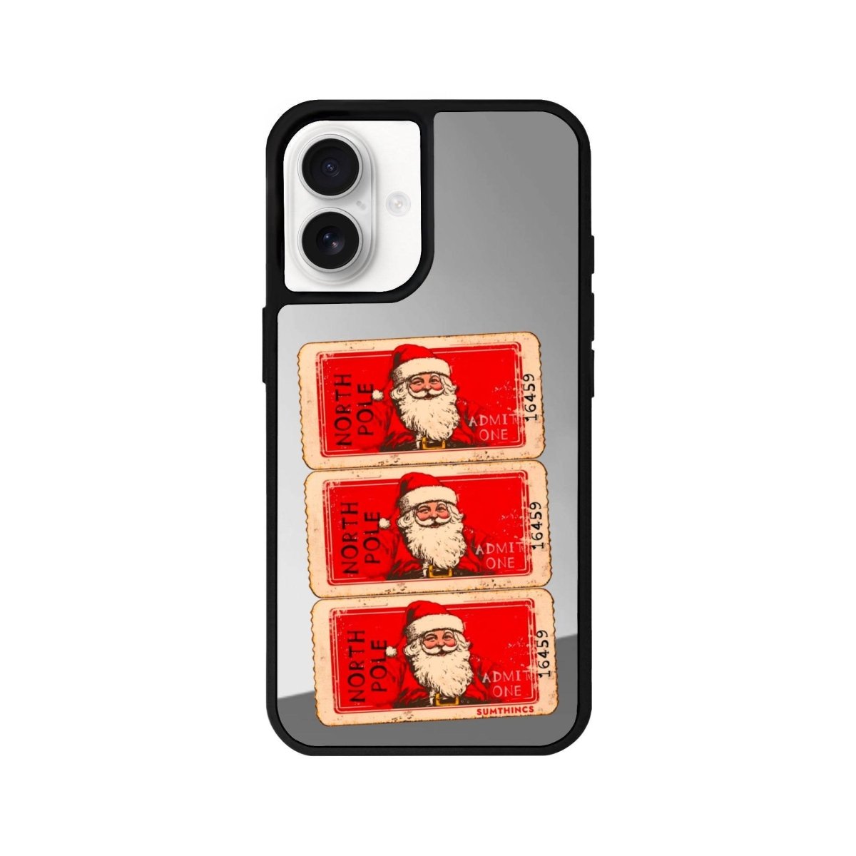 iPhone 16 Northpole Ticket Mirror Aynalı Telefon Kılıfı Gümüş - SUMTHINCS