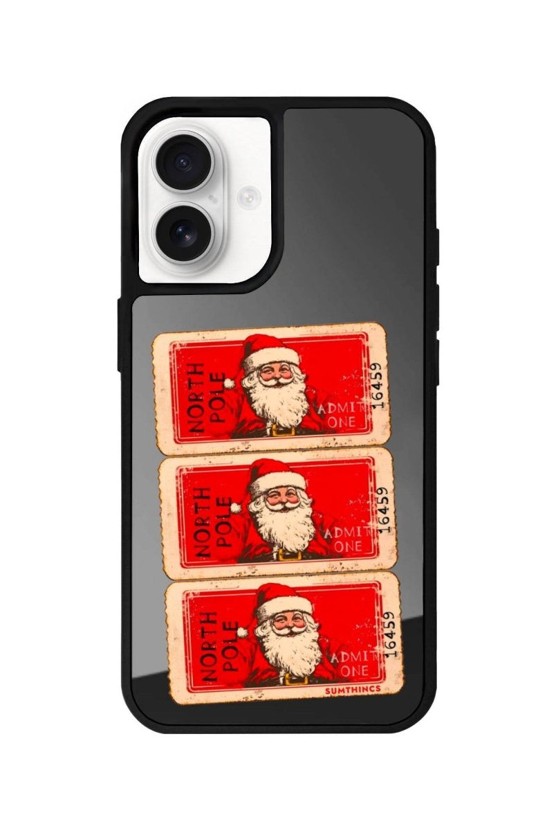 iPhone 16 Northpole Ticket Mirror Aynalı Telefon Kılıfı Antrasit - SUMTHINCS