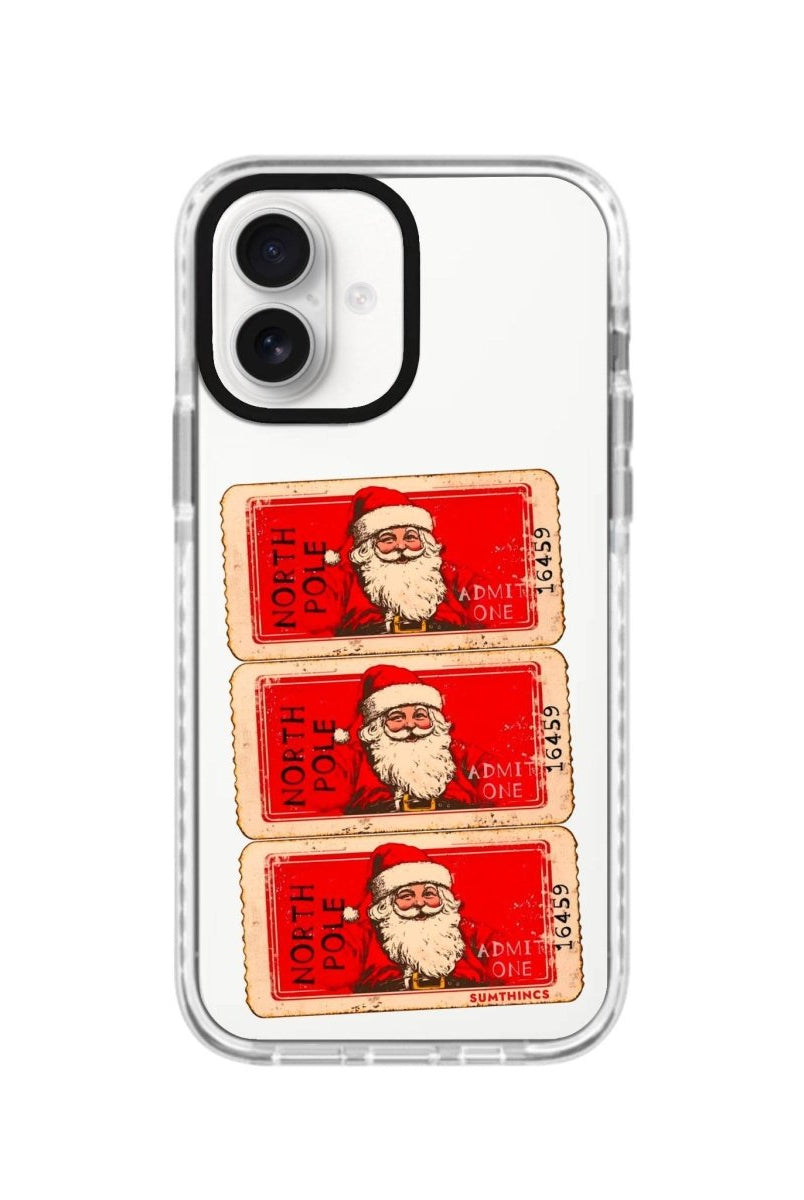 iPhone 16 Northpole Ticket Procase Şeffaf Telefon Kılıfı Beyaz Şeffaf - SUMTHINCS