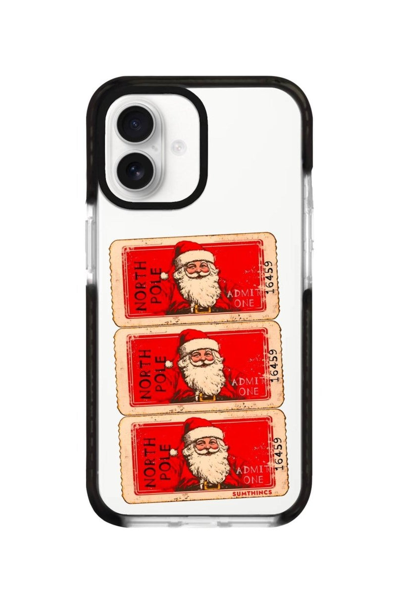iPhone 16 Northpole Ticket Procase Şeffaf Telefon Kılıfı Siyah Şeffaf - SUMTHINCS