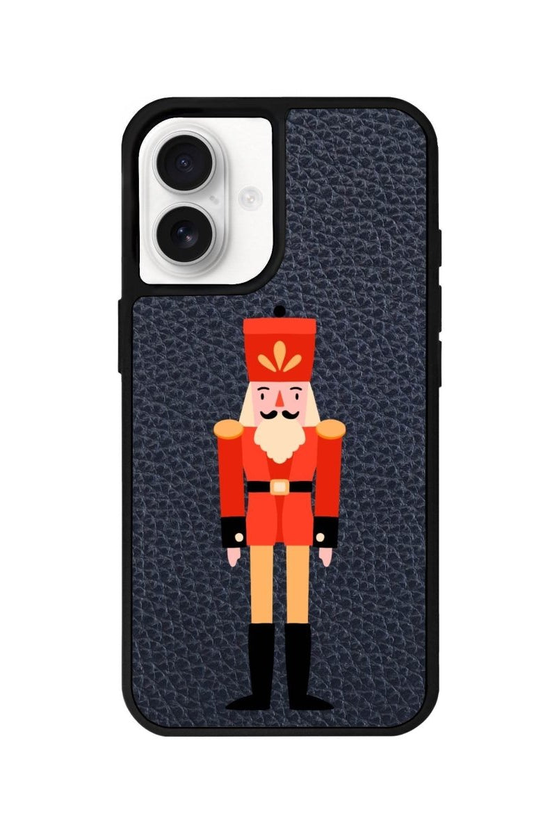 iPhone 16 Nutcracker Leather Vegan Deri Telefon Kılıfı Pasifik Mavi - SUMTHINCS