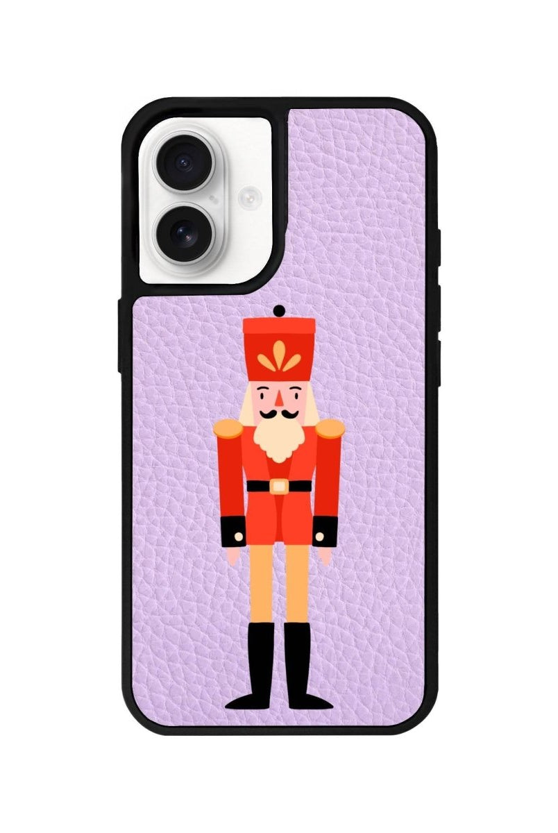 iPhone 16 Nutcracker Leather Vegan Deri Telefon Kılıfı Lila - SUMTHINCS