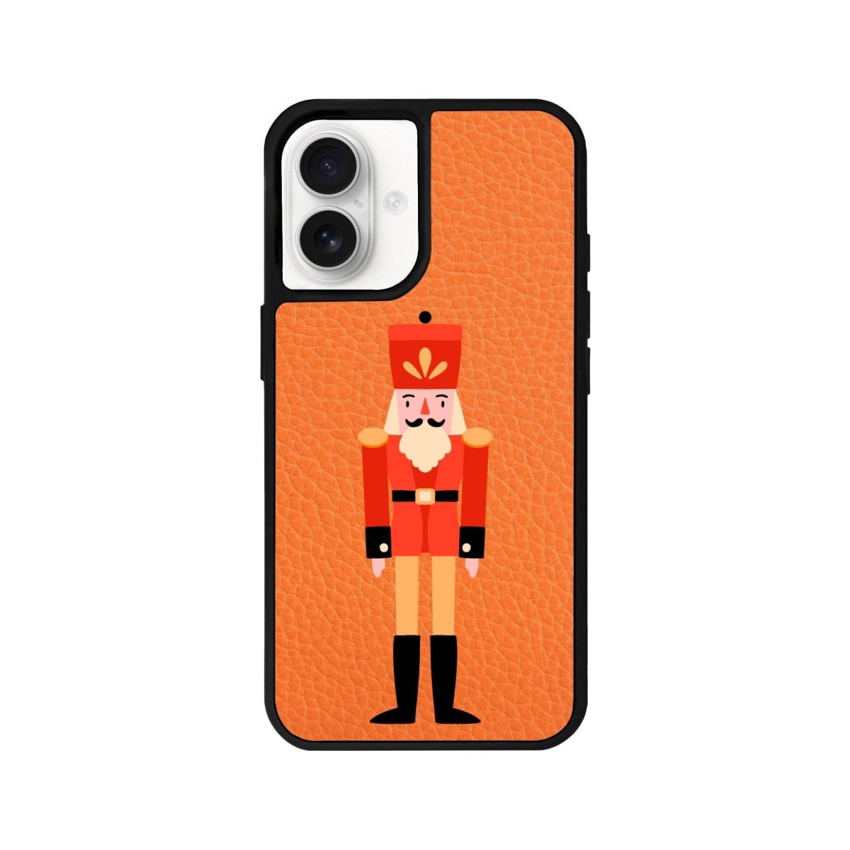 iPhone 16 Nutcracker Leather Vegan Deri Telefon Kılıfı Turuncu - SUMTHINCS