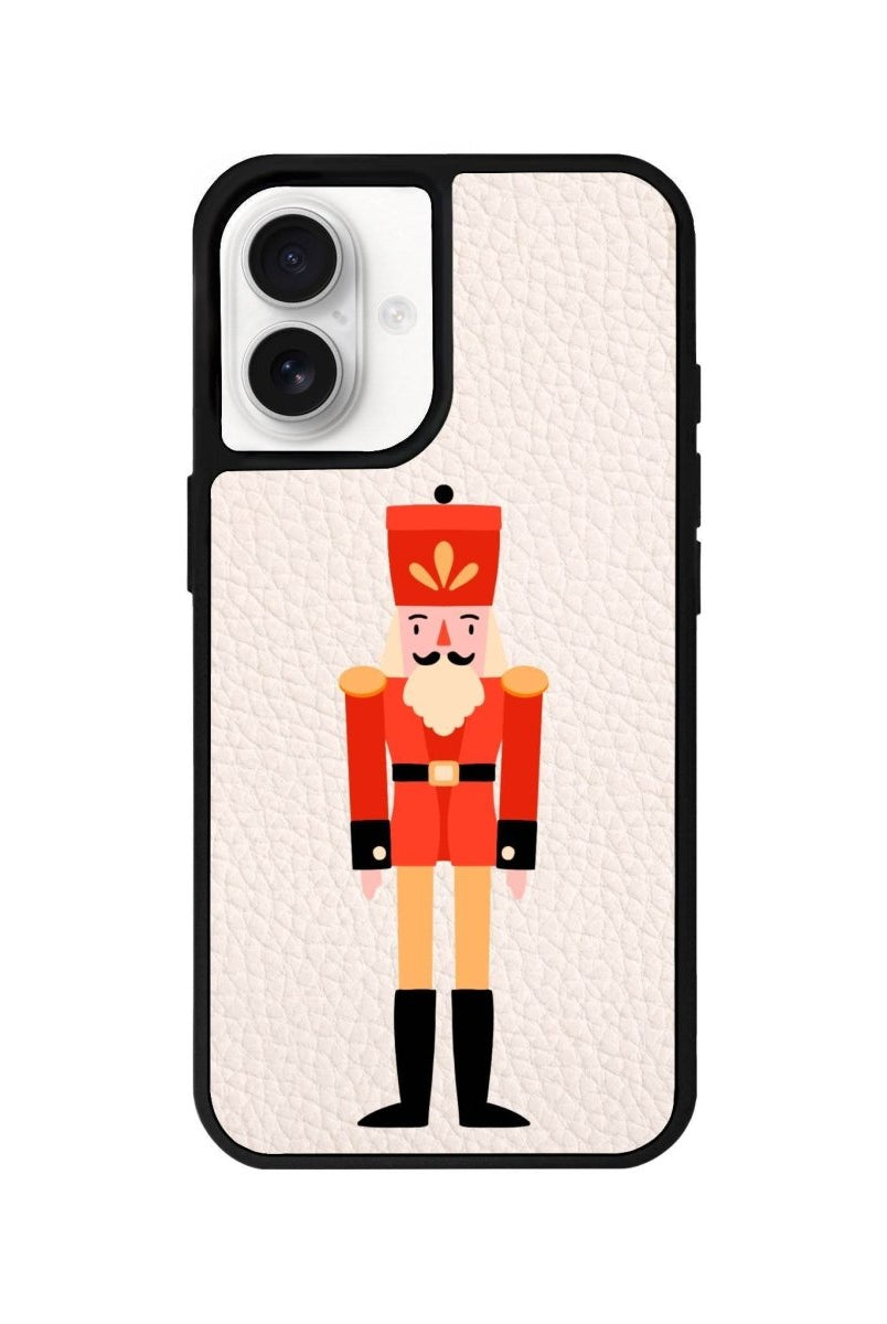 iPhone 16 Nutcracker Leather Vegan Deri Telefon Kılıfı Bej - SUMTHINCS