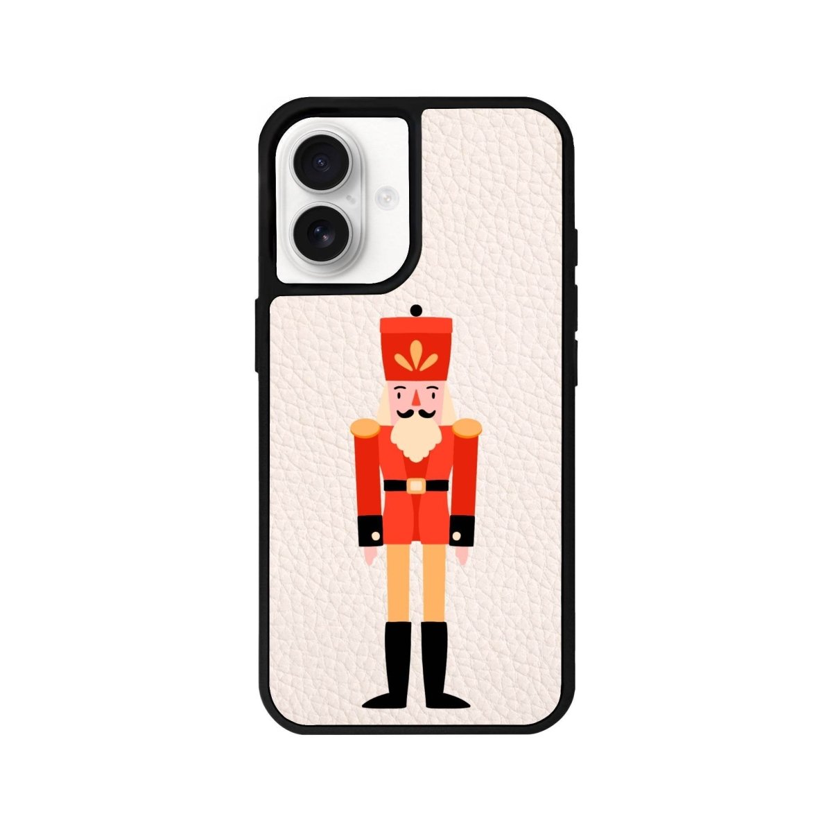iPhone 16 Nutcracker Leather Vegan Deri Telefon Kılıfı Bej - SUMTHINCS
