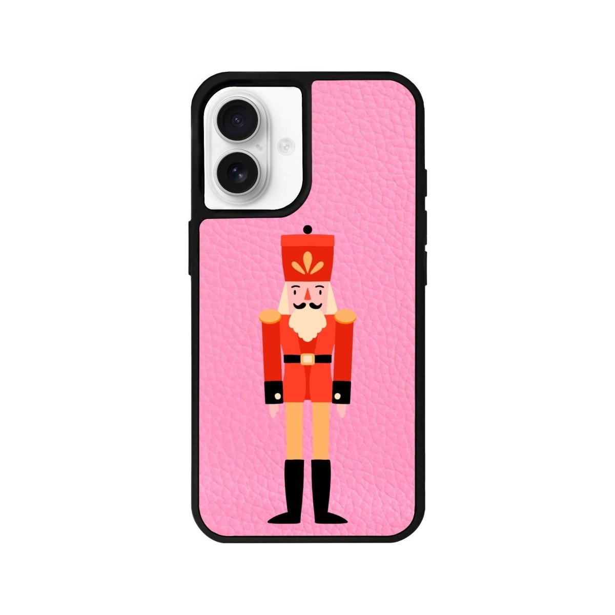 iPhone 16 Nutcracker Leather Vegan Deri Telefon Kılıfı Pembe - SUMTHINCS