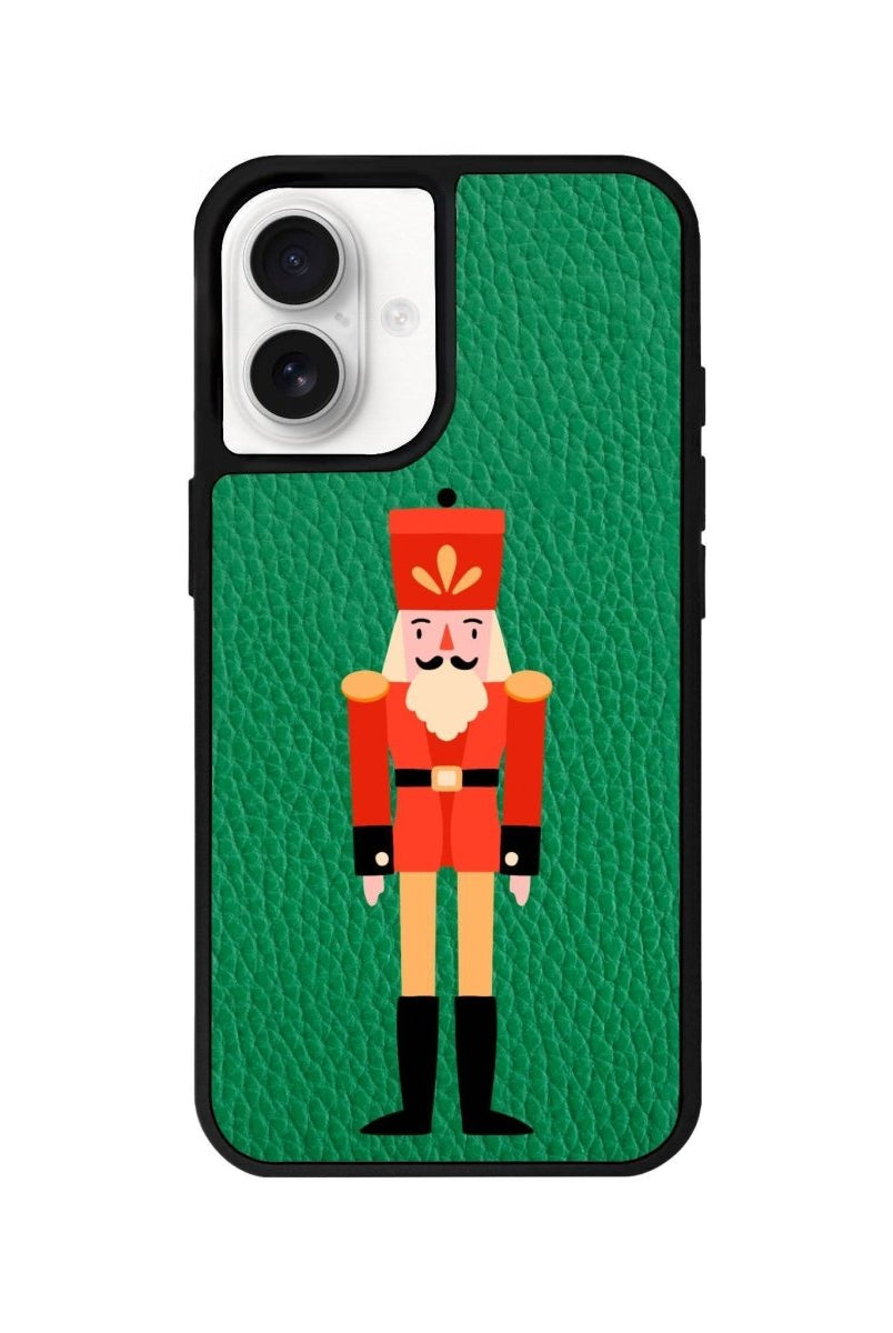 iPhone 16 Nutcracker Leather Vegan Deri Telefon Kılıfı Yeşil - SUMTHINCS