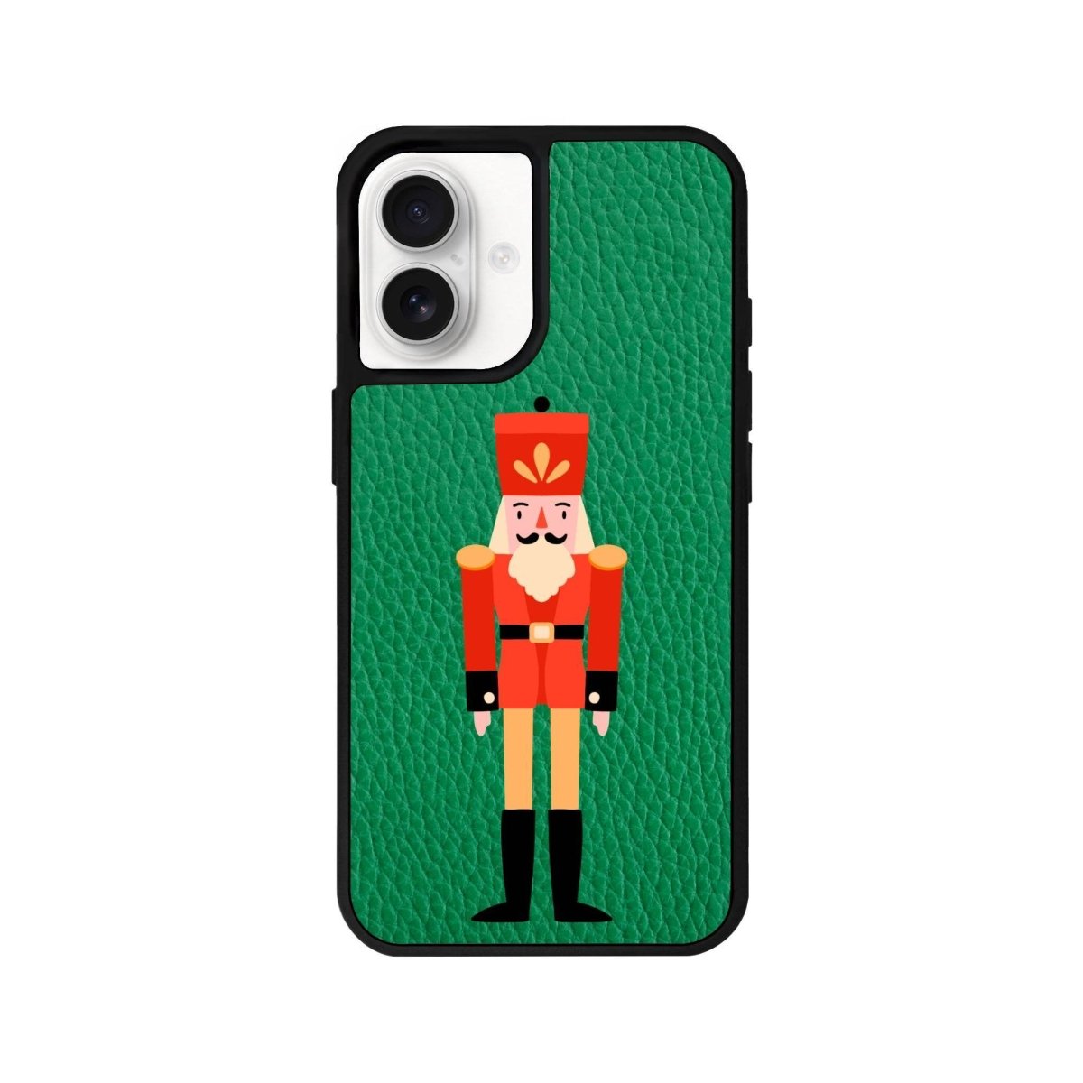 iPhone 16 Nutcracker Leather Vegan Deri Telefon Kılıfı Yeşil - SUMTHINCS