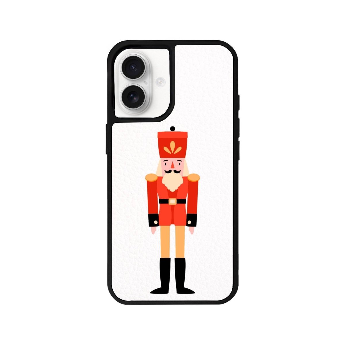iPhone 16 Nutcracker Leather Vegan Deri Telefon Kılıfı Beyaz - SUMTHINCS